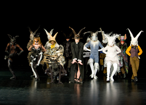 The dancers perform 'Homage to the Rabbits'