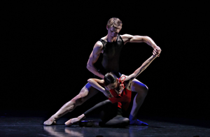 Rachael Walsh and Keian Langdon of QLD Ballet perform 'SYNC' (from …with attitude 2009)