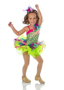 Little girl jazz dancer