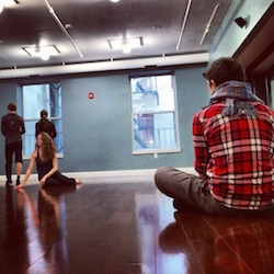 Brendan Drake looks on at a rehearsal. Photo by Alexis Convento.