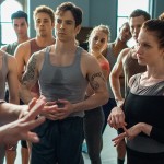 Claire played by Sarah Hay, Choreographer Matthew Powell, and Ross played by Sascha Radetsky from Flesh and Bone