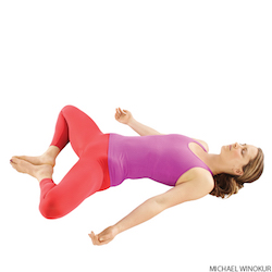 lying diamond yoga pose