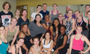 Vincas Greene with Brenau University dance students. Photo courtesy of Greene