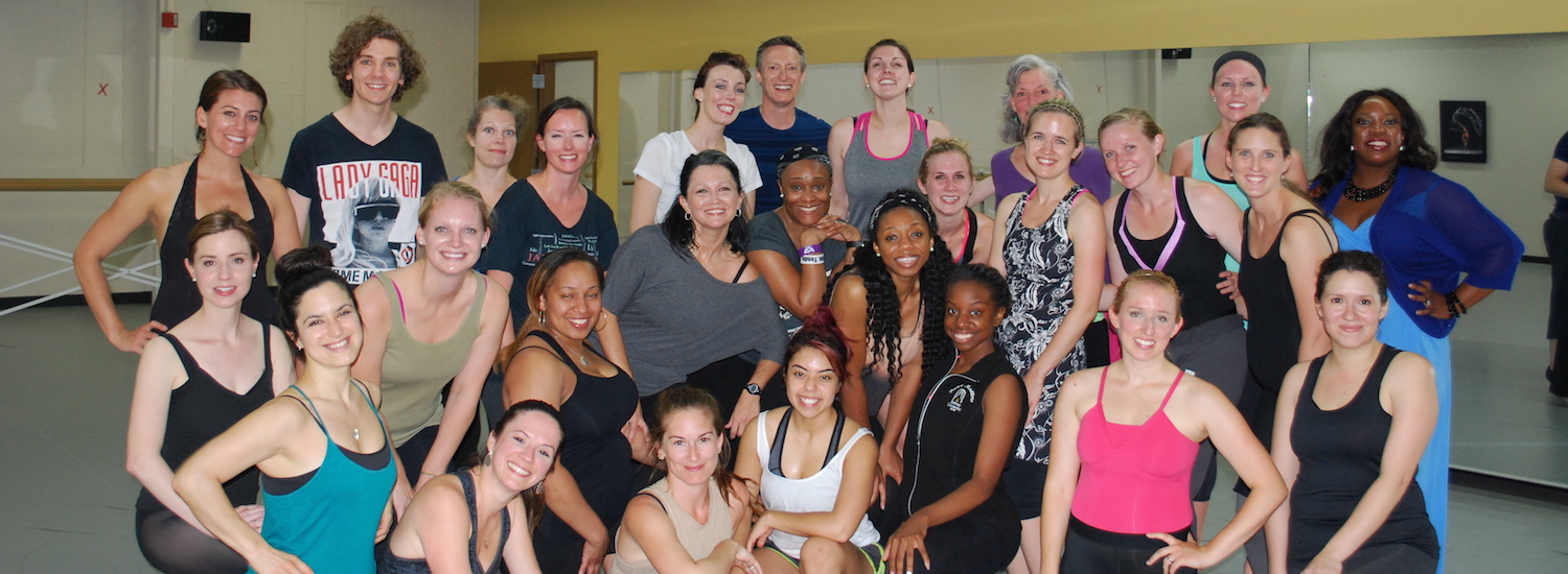 Vincas Greene with Brenau University dance students. Photo courtesy of Greene