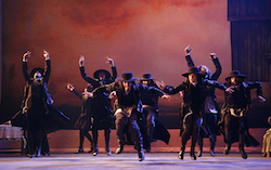 Jacob Guzman, Sarah Parker, Reed Luplau, Brandt Martinez, Marla Phelan, Eric Bourne, Jesse Kovarsky in 'Fiddler on the Roof'. Photo by Joan Marcus.