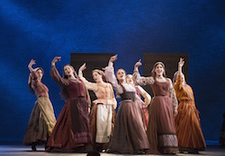 Melanie Moore (center) in 'Fiddler on the Roof'. Photo by Joan Marcus. 