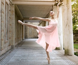 Maggie Kudirka, in dancewear and shoes by Capezio. Photo by Luis Pons. 