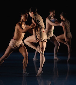 Leigh Lijoi and Jerard Palazo, Midori Nonaka and Craig Dionne in Igal Perry's Dia-Mono-Logues. Photo by Cesar Brodermann, courtesy of Peridance Contemporary Dance Company.