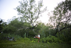 Zena Bibler in 'With' at Squires Pond, for Fleet Moves Dance Festival. Photo by Whitney Browne.