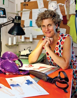 Costume designer Liz Prince in her studio. Photo by Ken Gabrielson.