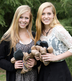 Juliana (left) and Meriah (right) in a photo shoot for The Spark book. Photo courtesy of Pair2Share.