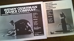 The Wendy Osserman Dance Company playbill.