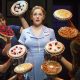 Jeremy Morse, Molly Hager, Jessie Mueller (Jenna), Aisha Jackson and Stephanie Torns in 'Waitress', on Broadway at the Brooks Atkinson Theatre. Photo by Joan Marcus.