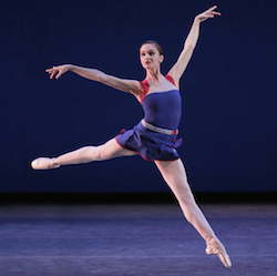 NYCB's Lauren Lovette in 'Mercurial Manoeuvres'. Choreography by Christopher Wheeldon. Photo by Paul Kolnik.