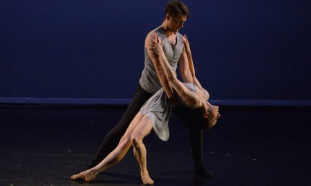 Brynt Beitman and Laura Di Orio in Lydia Johnson's 'Giving Way'. Photo by Nir Arieli.