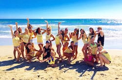 Dancers on the beach in LA