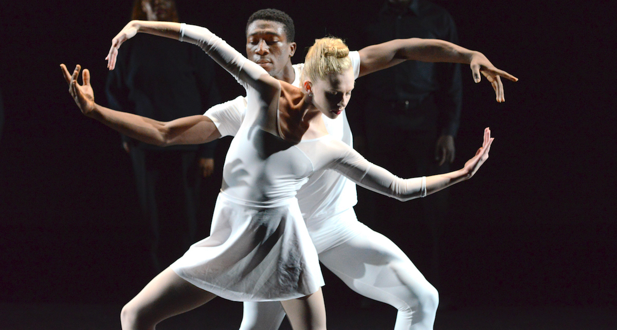 Elinor Hitt and Da'Von Doane in Claudia Schreier's 'Vigil'. Photo by Nir Arieli.