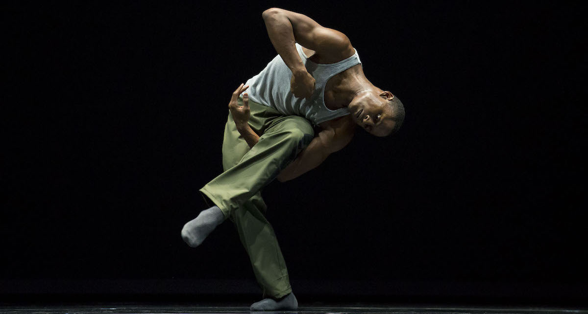 Hubbard Street dancer Jeffery Duffy in 'N.N.N.N.' by William Forsythe. Photo by Todd Rosenberg.