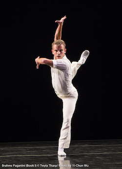 Reed Tankersley in Twyla Tharp's 'Brahms Paganini'. Photo by Yi-Chun Wu.