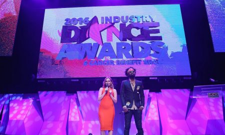 Hosts Keltie Knight and Dave Scott inside at the 2016 Industry Dance Awards and Cancer Benefit Show held at the Avalon in Hollywood, CA. Photo By John Salangsang/Sipa USA.