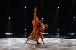 Contestant Tate McRae and all-star Kathryn McCormick perform a contemporary routine to 'She Used To Be Mine', choreographed by Travis Wall, on 'SYTYCD'. Photo courtesy of FOX, by Adam Rose.