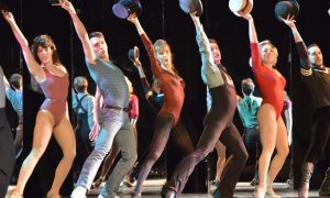 Ashley Klinger (center) in 'A Chorus Line'. Photo courtesy of production B-roll.
