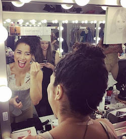 Chloe Campbell behind the scenes at 'Hamilton' Chicago. Photo courtesy of Campbell.