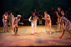 Dorrance Dance, along with Toshi Reagon and BIGLovely, in 'The Blues Project'. Photo by Christopher Duggan.