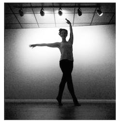 Tara Cowan teaching Barre. Photo courtesy of Cowan.