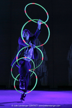 Champion Native American hoop dancer Nakotah LaRance in the Brooklyn Ballet's 'Brooklyn Nutcracker'. Photo by Julie Lemberger, courtesy of Brooklyn Ballet.