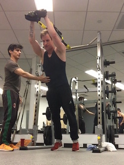 Joaquin De Luz working with NYCB Principal Andrew Veyette. Photo courtesy of De Luz