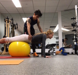 Joaquin De Luz working with NYCB Principal Sara Mearns. Photo courtesy of De Luz