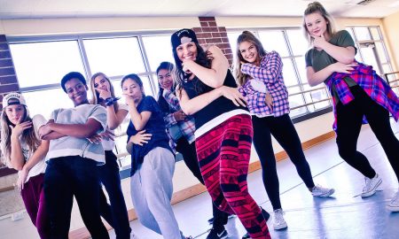 Leslie Scott with dancers from Youth Protection Advocates in Dance. Photo courtesy of Scott.