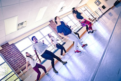 Leslie Scott with dancers from Youth Protection Advocates in Dance. Photo courtesy of Scott.