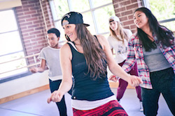 Leslie Scott with dancers from Youth Protection Advocates in Dance. Photo courtesy of Scott.