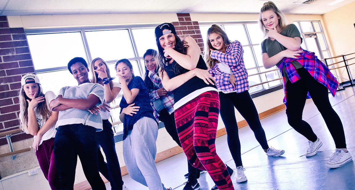 Leslie Scott with dancers from Youth Protection Advocates in Dance. Photo courtesy of Scott.