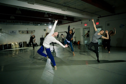 Jon Ole Olstad leads his contemporary class at Peridance Capezio Center. Photo by Amy Gardner