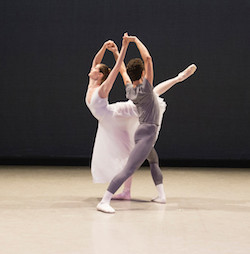 Sage Humphries and Jacob Clerico in Twyla Tharp's 'As Time Goes By'. Photo by Igor Burlak, courtesy of Boston Ballet.