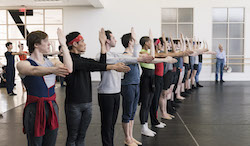 Boston Ballet in rehearsal for 'Artifact'. Photo by Liza Voll, courtesy of Boston Ballet.