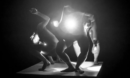 'Locker Room Talk' (Tiny dance), featuring I.J. Chan, Sarah Thorne, Kristin Wagner (also choreographer). Photo by Christopher Huang.