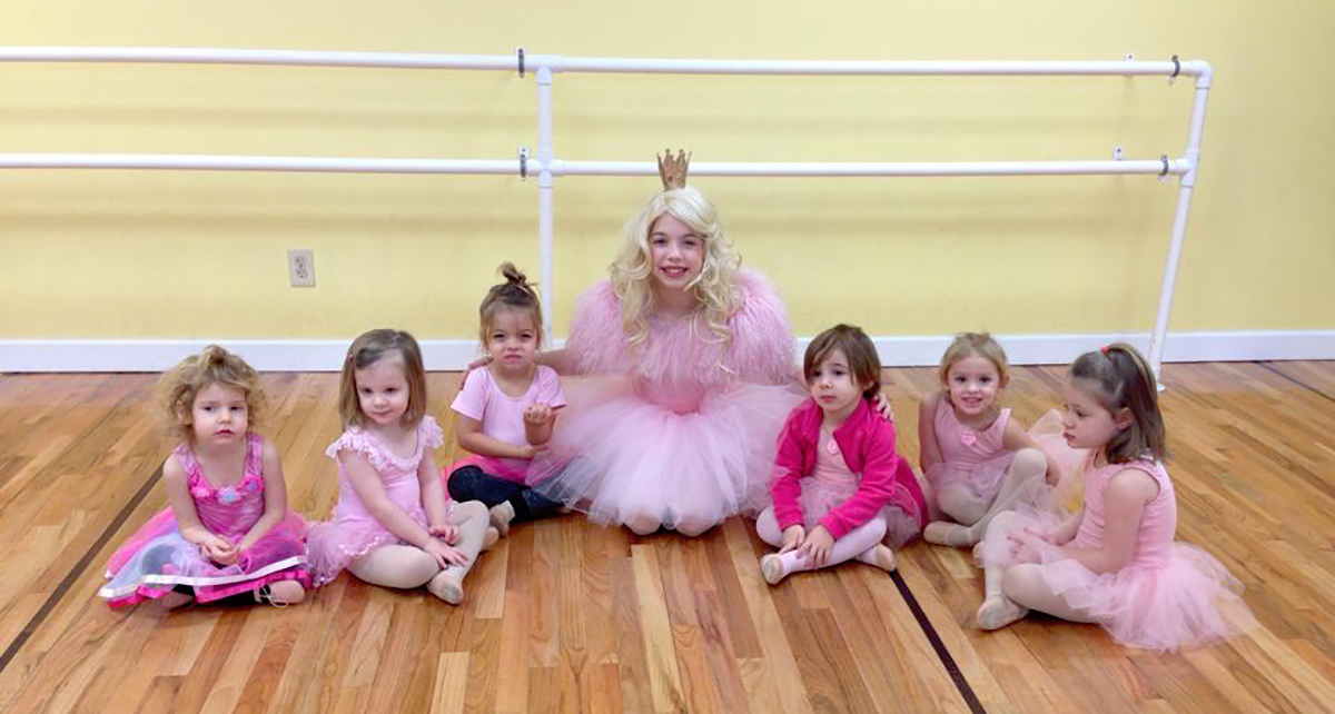 Princess Plié with students. Photo courtesy of Princess Plié.