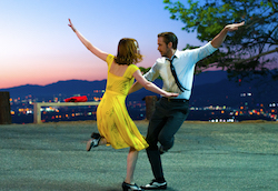 Sebastian (Ryan Gosling) and Mia (Emma Stone) in 'La La Land'. Photo by Dale Robinette.