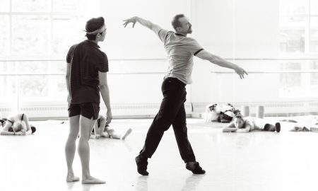 William Forsythe with Boston Ballet Principal Dancer John Lam. Photo by Liza Voll.