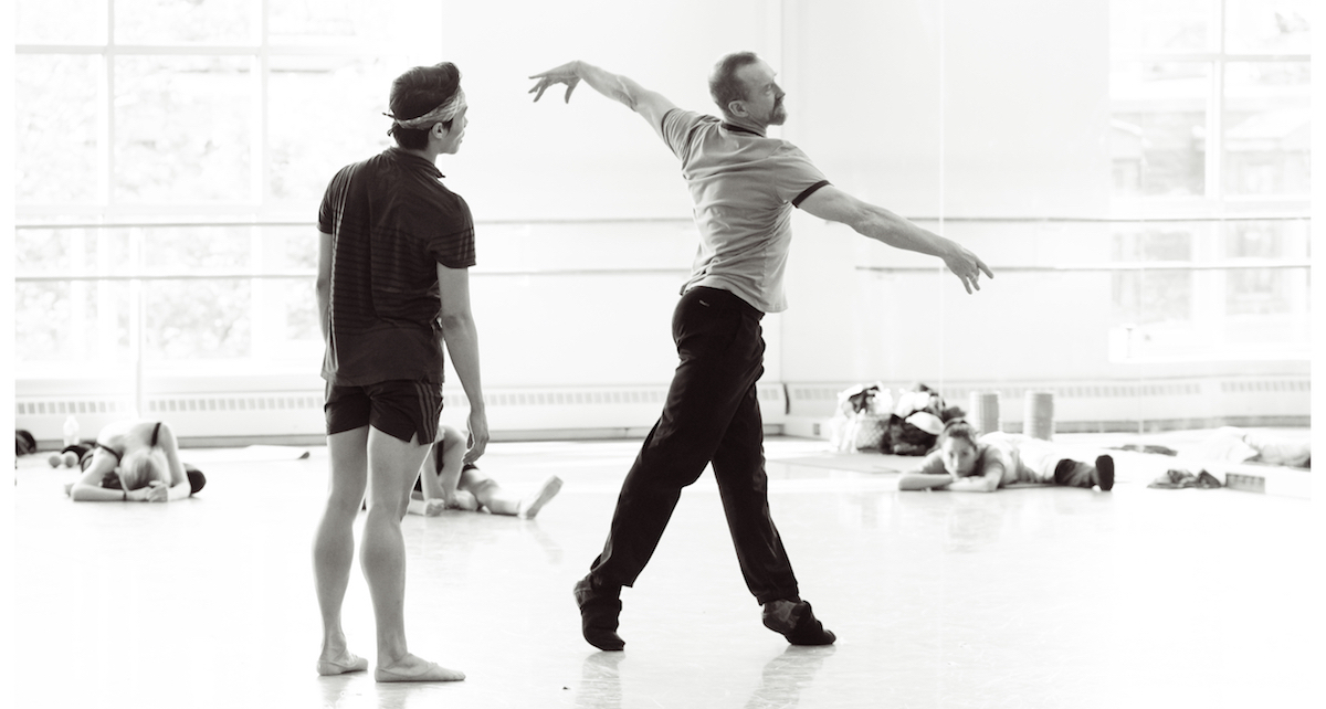 William Forsythe with Boston Ballet Principal Dancer John Lam. Photo by Liza Voll.