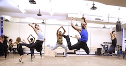 Broadway dancers in rehearsal