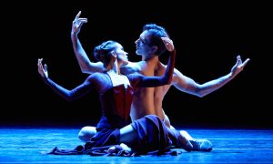 Christian Clark and Alessa Rogers in Liam Scarlett's 'Vespertine'. Photo by Kim Kenney, courtesy of Atlanta Ballet.