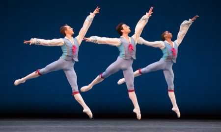 Boston Ballet in George Balanchine's 'Donizetti Variations'. Photo by Rosalie O'Connor, courtesy of Boston Ballet.