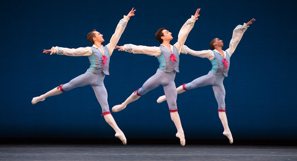 Boston Ballet in George Balanchine's 'Donizetti Variations'. Photo by Rosalie O'Connor, courtesy of Boston Ballet.