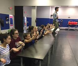 Danny Kornfeld teaching for Broadway Connection. Photo courtesy of BC