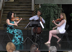 Vancouver Trio (Jennie Press, Cristian Markos, Jill Way) from 'The Dance Deck Trois' in 2016. Photo by Sylvain Senez.